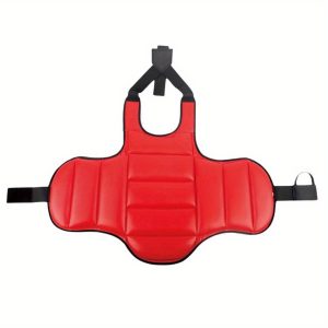 Karate Chest Guard Sanda Women Men Kids Kickboxing Taekwondo Protector Vest Black XL