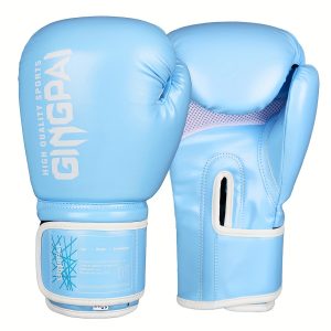 GINGPAI Professional Boxing Gloves for Men & Women - Breathable, Hook-and-Loop Closure, PU Material - Ideal for Training, Muay Thai, Sanda, and Sandbag Workouts - Available in 6oz, 8oz, 10oz, 12oz